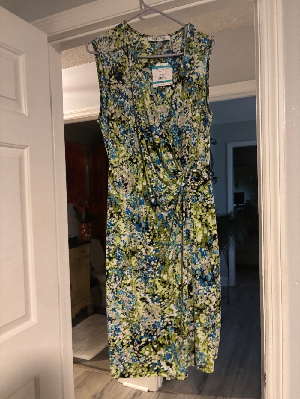 Kasper NWT Floral Faux Wrap Dress Size 16